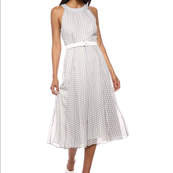 tommy hilfiger women's coin toss chiffon long dress